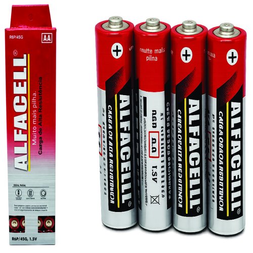PILHA ALFACELL AA 1.5V CARREGO C/4