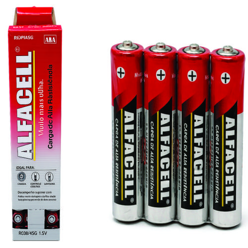 PILHA ALFACELL  PALITO AAA CARREGO C/4