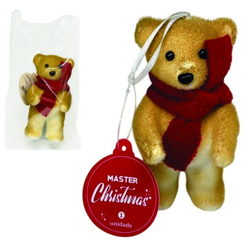 PENDENTE NATALINO ESPUMA URSO C/ CACHECO