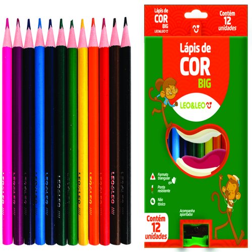 LAPIS DE COR BIG15CM C/APONTADOR