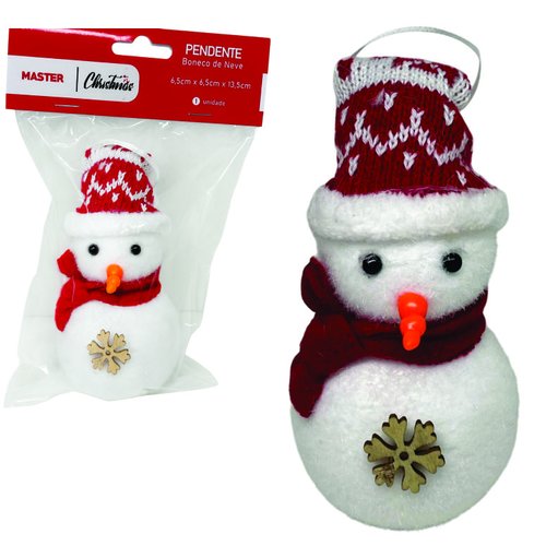 PENDENTE BONECO DE NEVE C/GORRO/BOTAO 6,