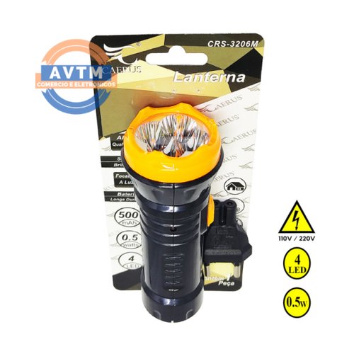 REF: CRS-3206M LANTERNA MANUAL, RECARREG