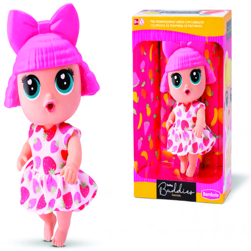 BONECA BABY BUDDIES SABORES - MORANGO