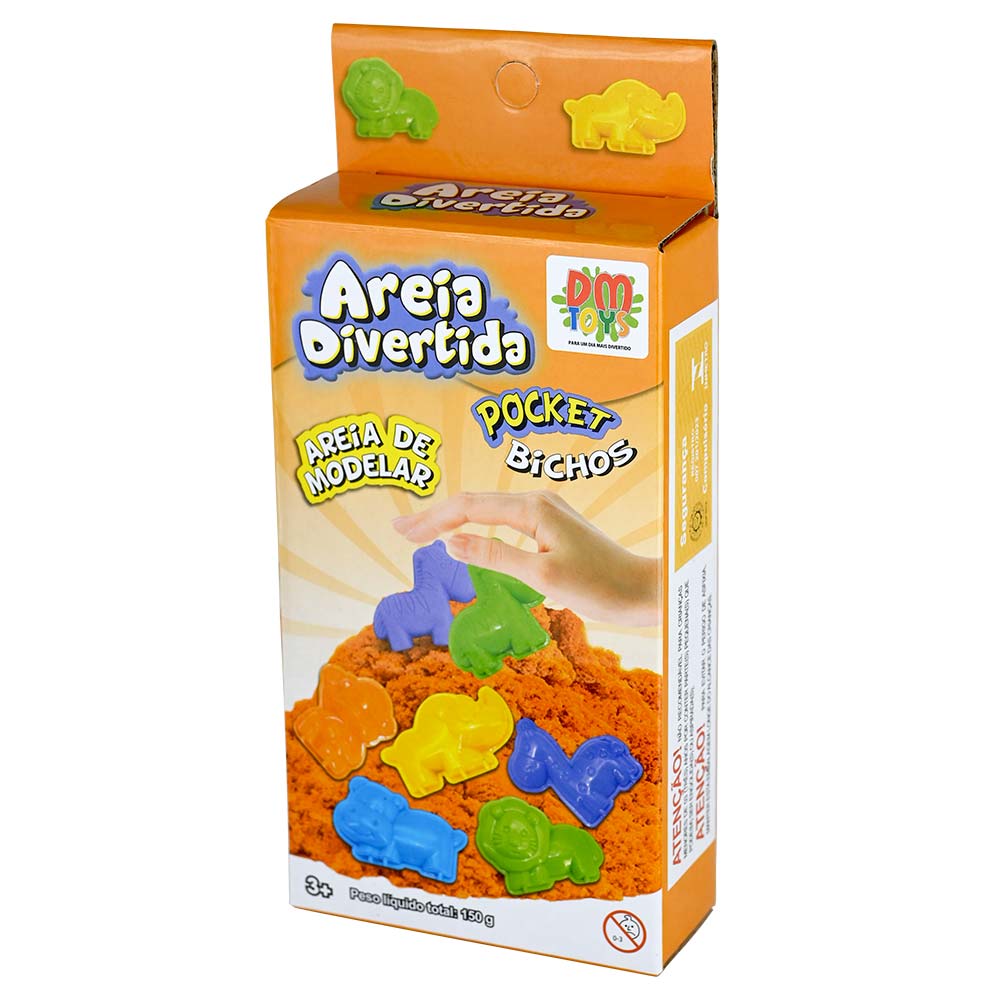 AREIA DIVERTIDA POCKET BICHOS