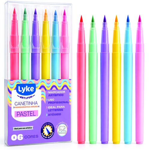 CANETA HIDR.BRUSH PASTEL LYKE C/6 105408