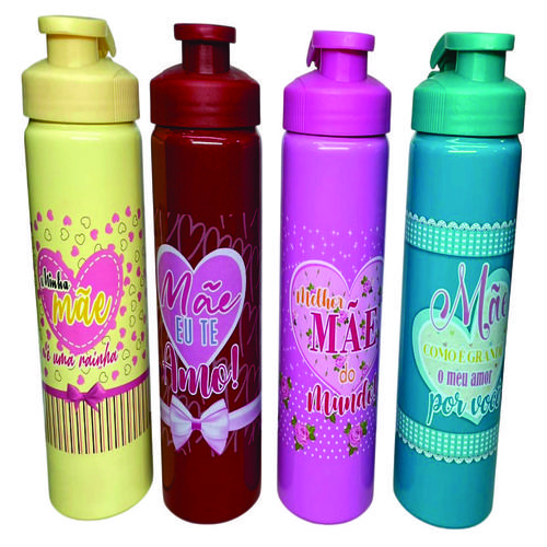 GARRAFA DE ALUMINIO 500ML ALUMINIO E PLA
