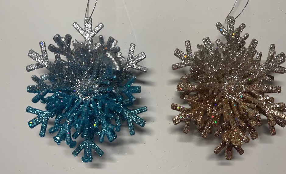 PENDENTE FLOCO DE NEVE DEGRADE 10,5CM X 
