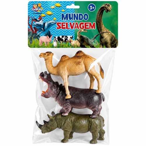 BRINQUEDO ANIMAL DE PLASTICO PVC, C/ 3 P