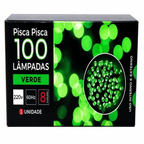 TAB PISCA-PISCA 100 LAMPADAS LED VD FIO 