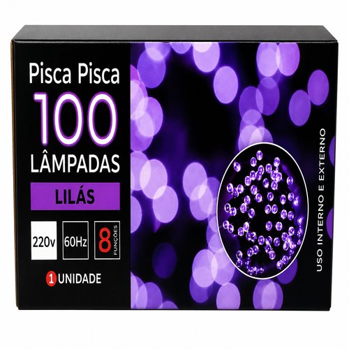 TAB PISCA-PISCA 100 LAMPADAS LED LILAS F