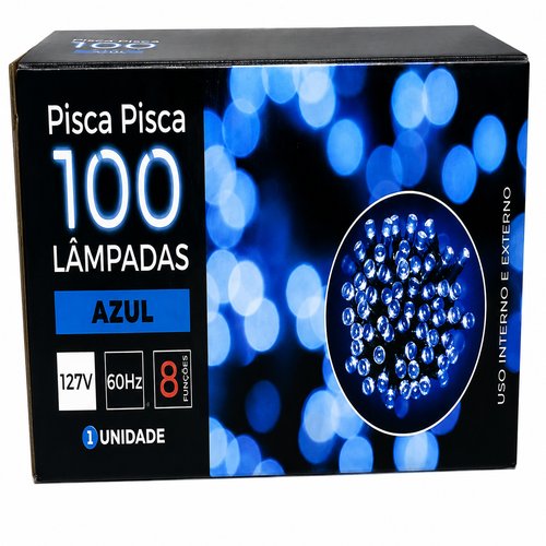 TAB PISCA-PISCA 100 LAMPADAS LED AZ FIO 