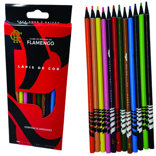 LAPIS MADEIRA SEXTAVADO C/12 UN CORES