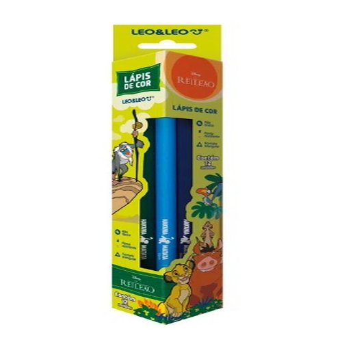 LAPIS DE COR 12 CORES TRIANGULAR REI LEA