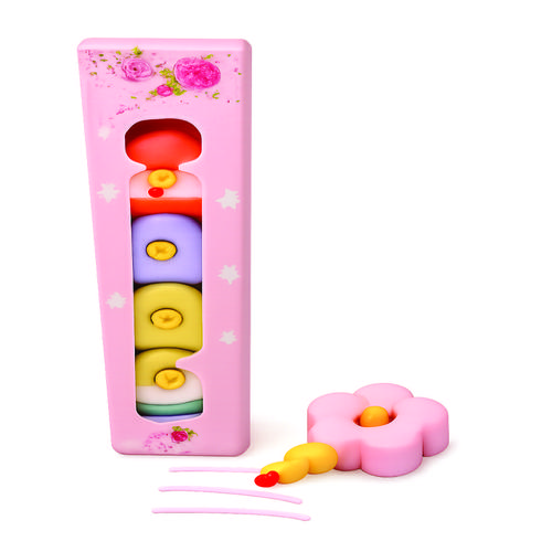 MARCA TEXTO EMPILHAVEL FLOR C/6 PONTAS