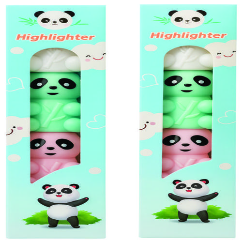 MARCA TEXTO EMPILHAVEL PANDA 6 PONTAS