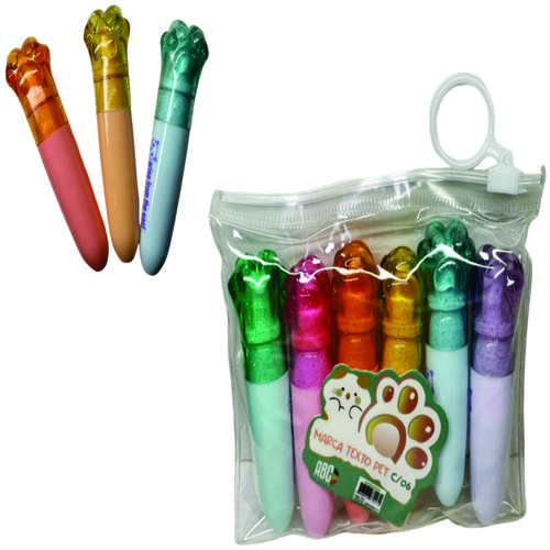 MINI MARCA TEXTO PETS C/6 UN