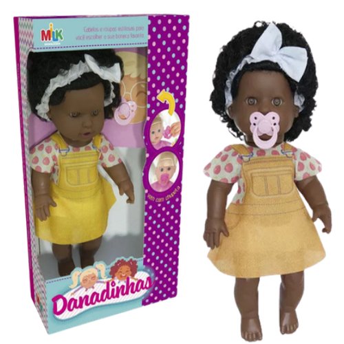 BONECA COLECAO DANADINHAS NEGRA
