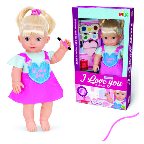 BONECA COLECAO I LOVE YOU MAKEUP