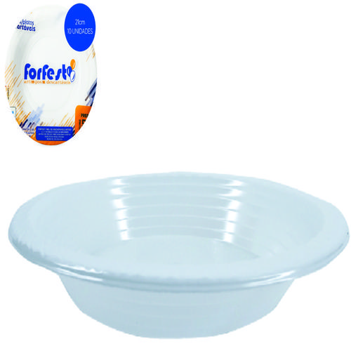 PRATO DESC 21CM FUNDO BRANCO C/10