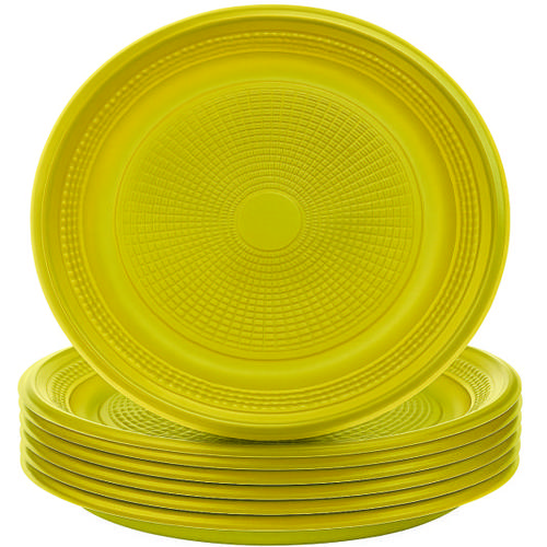 PRATO DESC. 18CM AMARELO C/10