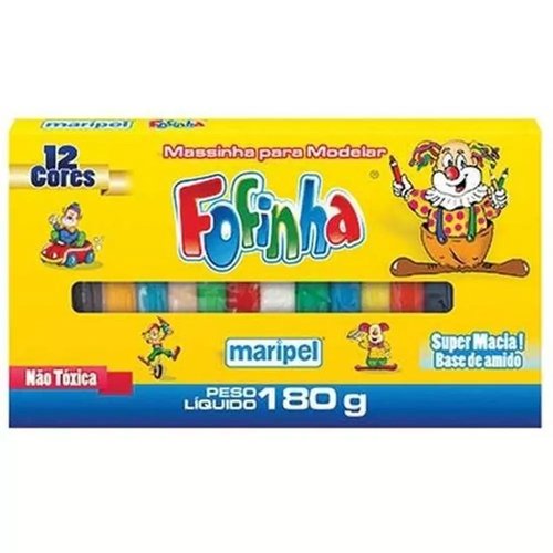 MASSA DE MODELAR 12 CORES 180G