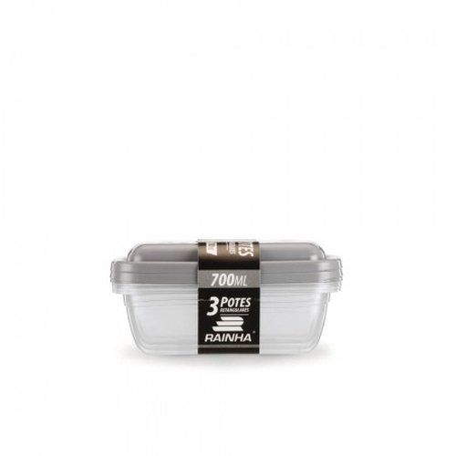 CONJUNTO 3 POTES RAINHA 700ML
