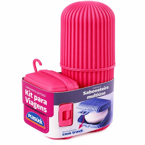 KIT BOX E SABONETEIRA MULTIUSO PARA VIAJ