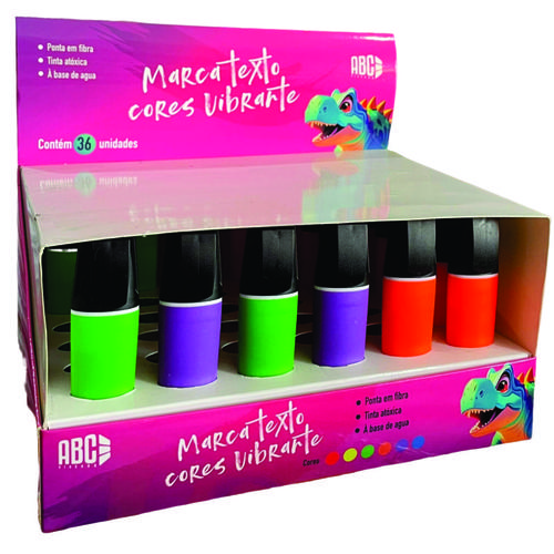 MARCA TEXTO CORES VIBRANTES ABC
