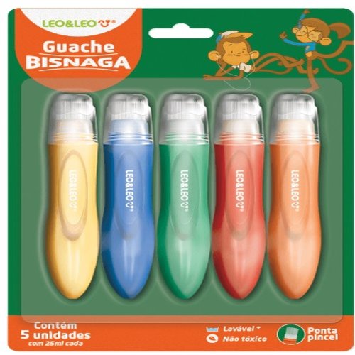 GUACHE BISNAGA PONTA PINCEL - BLISTER C/