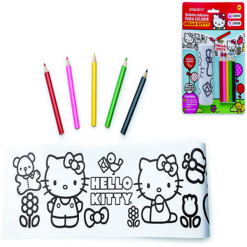 ROLINHO ADESIVO PARA COLORIR HELLO KITTY