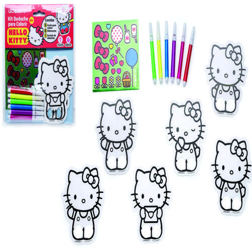 KIT DEDOCHE PARA COLORIR HELLO KITTY - B