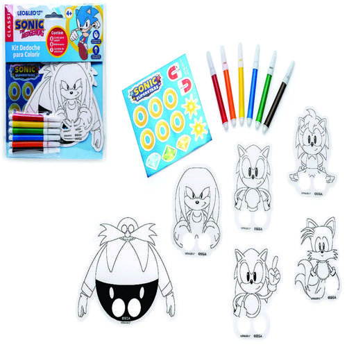 KIT DEDOCHE PARA COLORIR SONIC - BLISTER