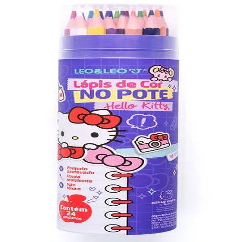 LAPIS DE COR NO POTE 24 CORES SEXTAVADO 