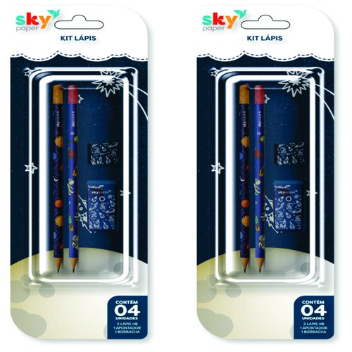 KIT 4 PECAS ASTRONAUTA BLISTER C/4UN  AS