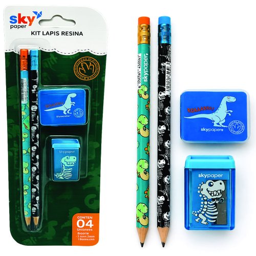 KIT 4 PECAS DINO BLISTER C/4UN DI1206 SK
