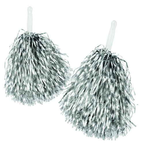 POMPOM METALIZADO PRATA QFESTAS