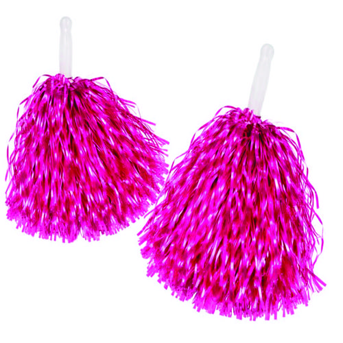 POMPOM METALIZADO ROSA PINK QFESTAS