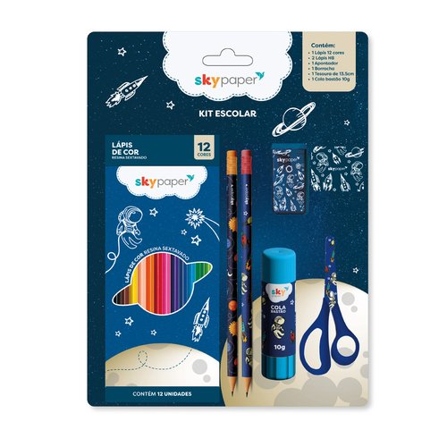 KIT 7 PECAS ASTRONAUTA BLISTER C/7UN AS1