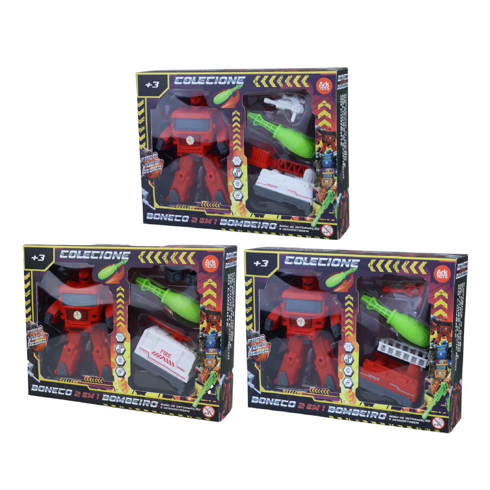 BONECO 2 EM 1 BOMBEIRO ARKTOYS
