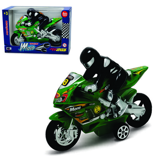 MOTO COM MOTOQUEIRO FRICCAO ARKTOYS