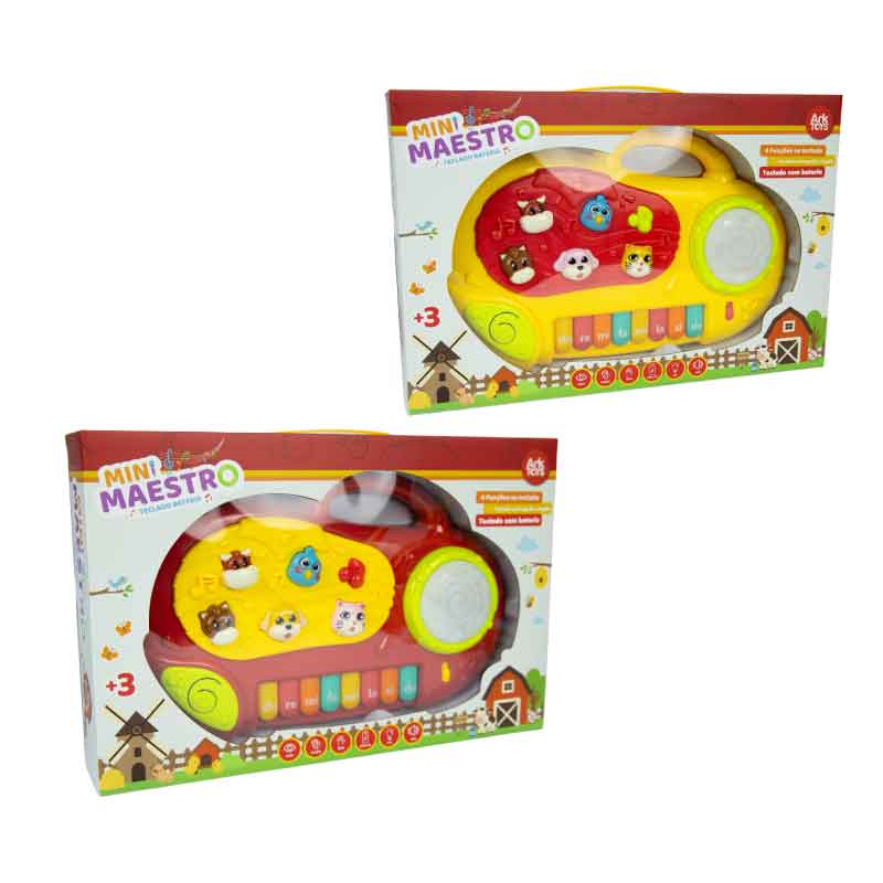 TECLADO COM BATERIA FAZENDINHA ARKTOYS