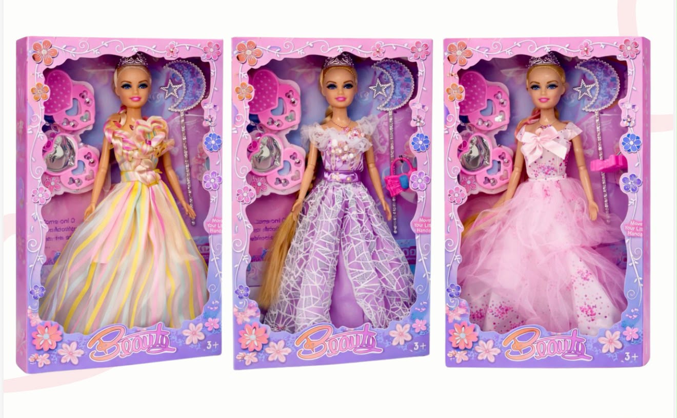BONECA BEAUTY PRINCESA C/ACESORIOS