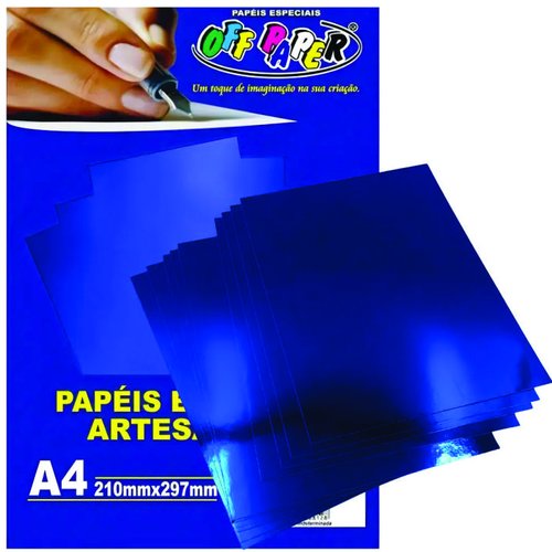 PAPEL LAMICOTE AZUL A4 250G 10 FLS