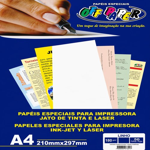 LINHO BRANCO A4 180G 50 FLS