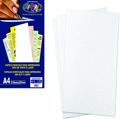 CASCA DE OVO BRANCO A4 180G 50 FLS
